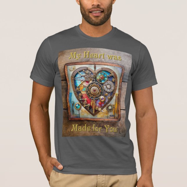 Camiseta Joias E Vidro Estreitado Série Steampunk (Frente)