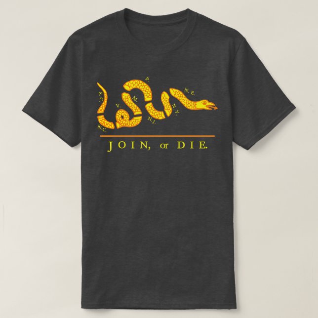 Camiseta Join Amarelo ou Die (Frente do Design)