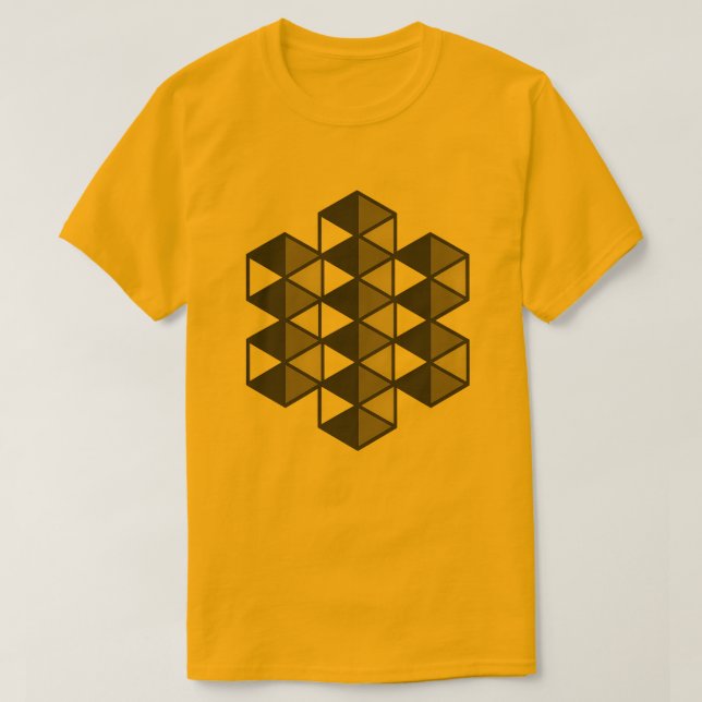 Camiseta Joined Triangles Men's T-Shirt (Frente do Design)