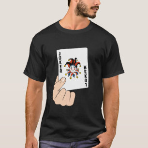 Camiseta Joker de cartas engraçada jogando jogador de carta