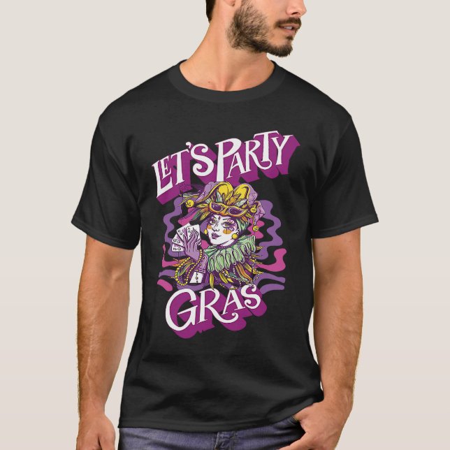 Camiseta Joker Mardi Gras Let's Party Parade Shenanigans Ca (Frente)