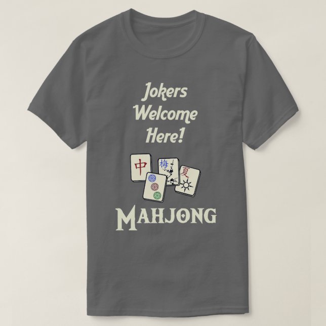 Camiseta Jokers Bem-vindos AquiDivertimento jogo Mahjongg (Frente do Design)