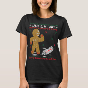 Camiseta Jolly AF Gingerbird Man Body Builder feio