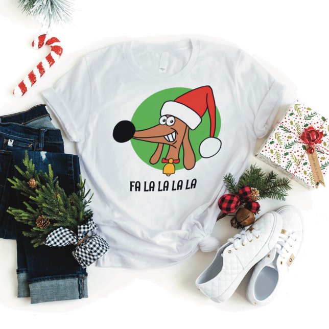 Camiseta Jolly Christmas Dachshund T-Shirt (Criador carregado)