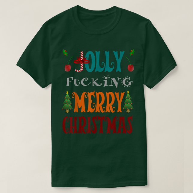 Camiseta Jolly Felry Natal Engraçado Papais noeis de Natal  (Frente do Design)