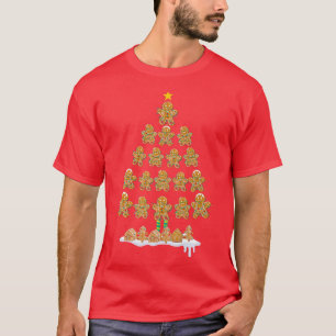 Camiseta Jolly Gingerpão Árvore de Natal Engraçado Gingerpã