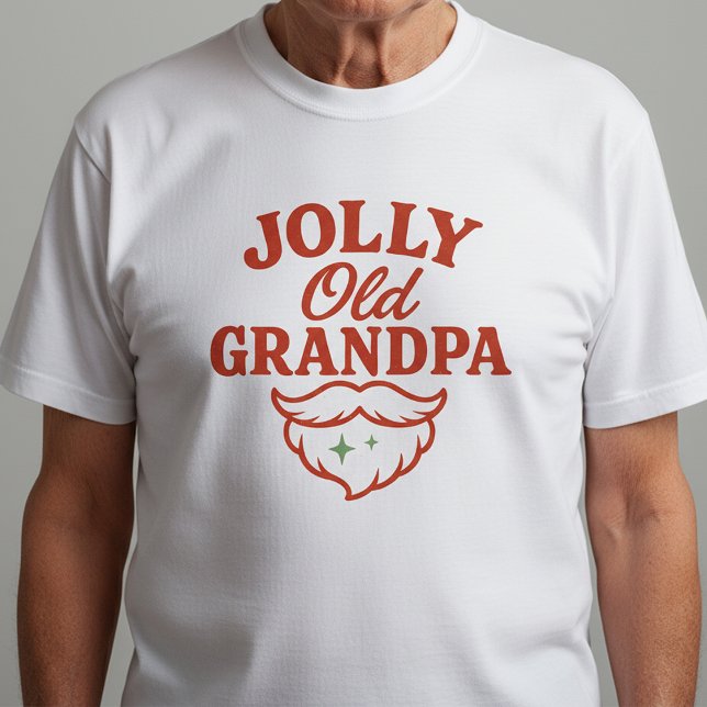 Camiseta Jolly Old Grandpa | Funny Holiday Grandpa Tee (Criador carregado)