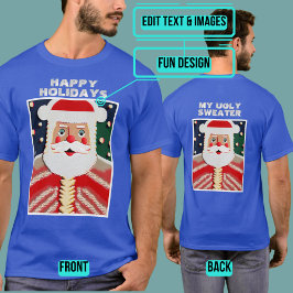 Camiseta Jolly Papai noel Ugly Holiday "Sweater"