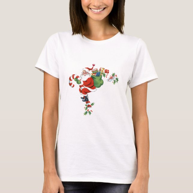 Camiseta Jolly Retro Papais noeis Ancando Canas (Frente)