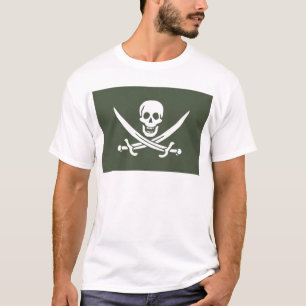 Camiseta Jolly Roger de Calico Jack Rackham (Verde)