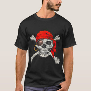 Camiseta Jolly Roger Pirate Skull Crossbones Halloween