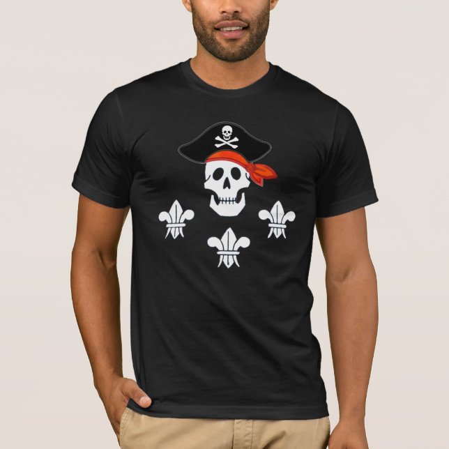 CAMISETA JOLLY ROGER SKULL, PIRATE HAT E TRÊS MENTIRAS (Frente)