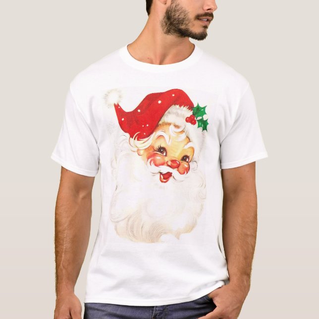 Camiseta Jolly Santa Claus Hat Vintage (Frente)
