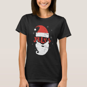 Camiseta Jolly Santa Hat Beard Af Snowflakes Feliz Christma
