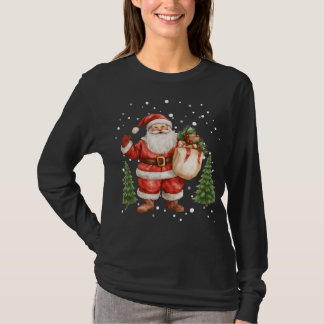 Camiseta Jolly Santa with Gift Bag