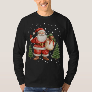 Camiseta Jolly Santa with Gift Bag