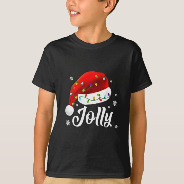 Camiseta Jolly Subtle Minimal Christmas Funny Holiday Party (Frente)