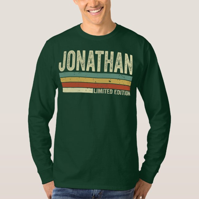 Camiseta Jonathan Gift Name Personalizado Retro Engraçado (Frente)