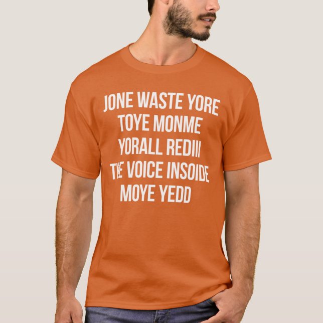 CAMISETA JONE WASTE YOREOYE MONME YORALL REDIIIHE VOICE INS (Frente)