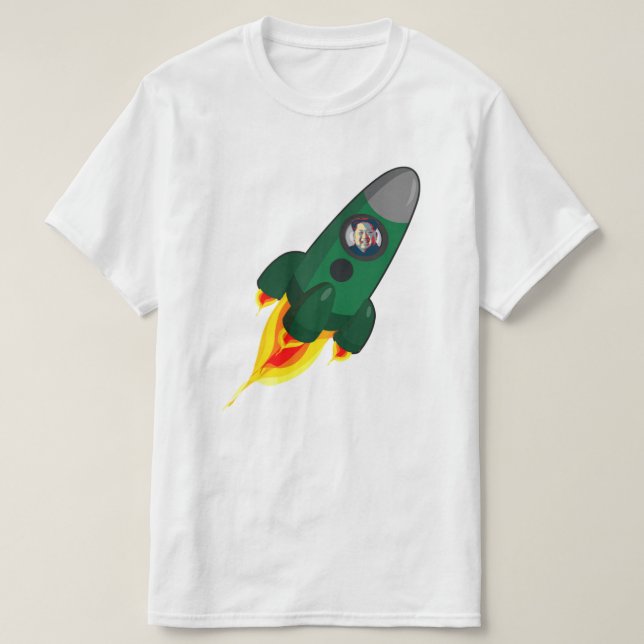 Camiseta Jong-un Rocketman de Kim (Frente do Design)