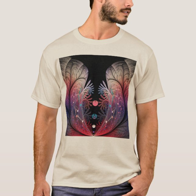 Camiseta Jonglage Abstrato Modern Fantasy Fractal Art (Frente)