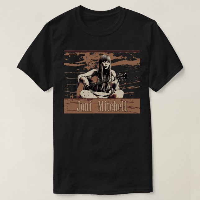 Camiseta Joni mitchell Brown Vintage (Frente do Design)