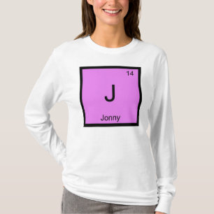 Camiseta Jonny Nome Elemento Químico Tabela Periódica