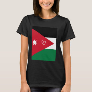 Camiseta Jordan Flag Jordanian Heart Proud Heritage Nationa