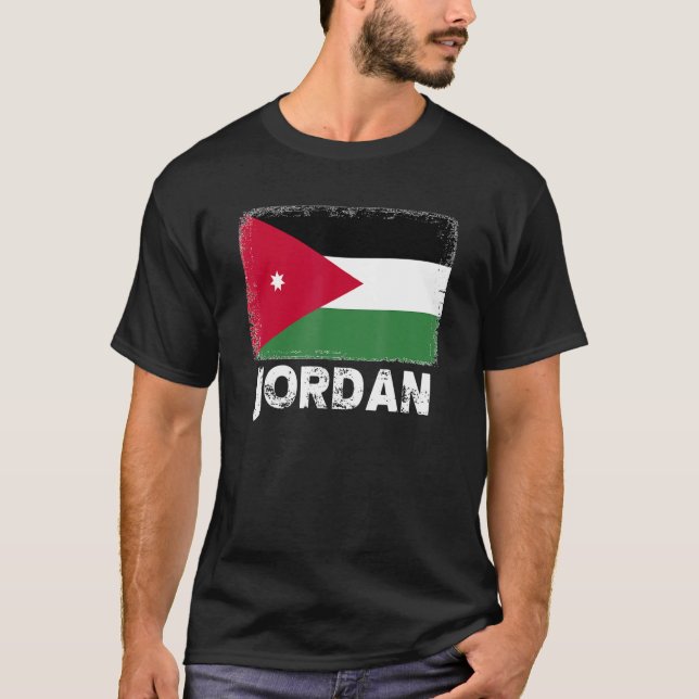 Camiseta Jordan Flag Support Jordanian Pessoas Women Men (Frente)