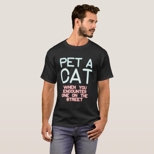 Camiseta Jordan Peterson: Pet A Cat (Frente Completa)