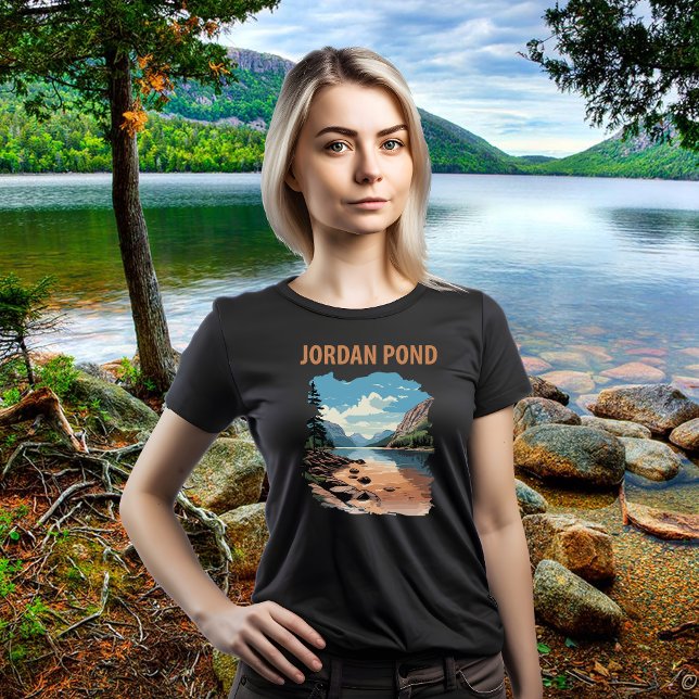 Camiseta Jordan Pond (Jordan Pond, Black t-shirt for women)