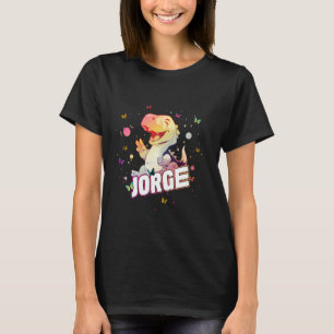 Camiseta JORGE - Nome de Menino Bonito com Dinossauro Giro