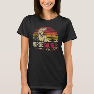 Camiseta Jorge Saurus Funny Personalizou Dinossauro T Rex N