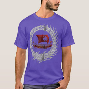 Camiseta Jormungandr Vikings Dragon Navio Viking Myths Gift