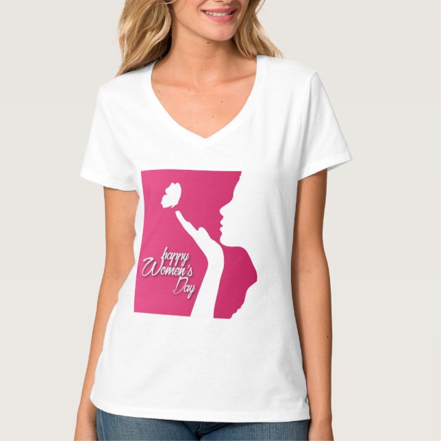 Camiseta Jornada Internacional de la femme feliz mulher d (Frente)