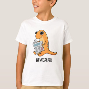 Camiseta Jornal Engraçado Jornal Newspaper Novo Pun