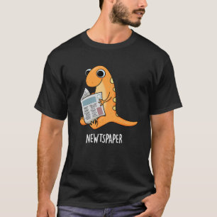 Camiseta Jornal Funny Newt Pun Dark BG