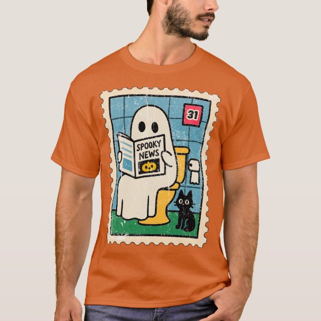 Camiseta Jornal Ghost Lendo (Frente)