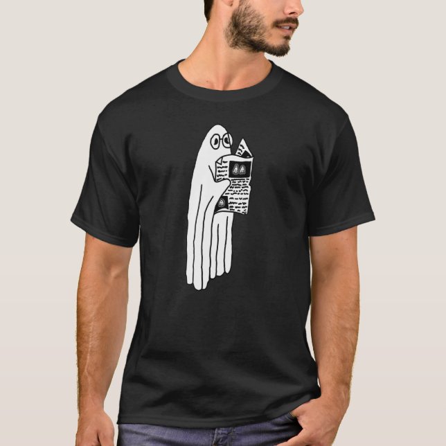 Camiseta Jornal Ghost Lendo (Frente)
