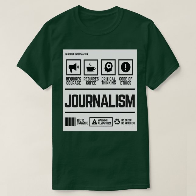 Camiseta jornalismo 1 (Frente do Design)