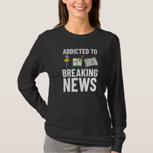 Camiseta Jornalista Escrevendo Jornalismo Repórter Mídia No