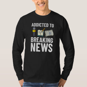 Camiseta Jornalista Escrevendo Jornalismo Repórter Mídia No