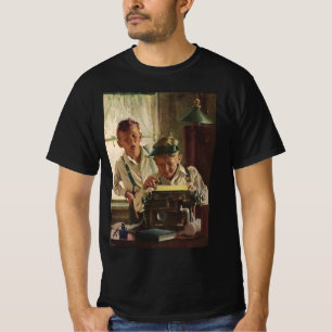Camiseta Jornalistas, Escritores de Jornal Antigo Máquina d