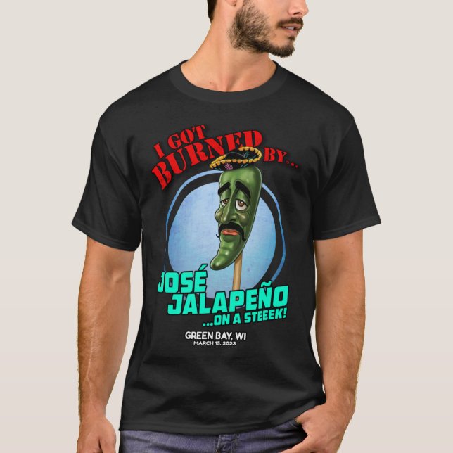 Camiseta Jose Jalapeno On A Stick Green Bay WI 2023 (Frente)
