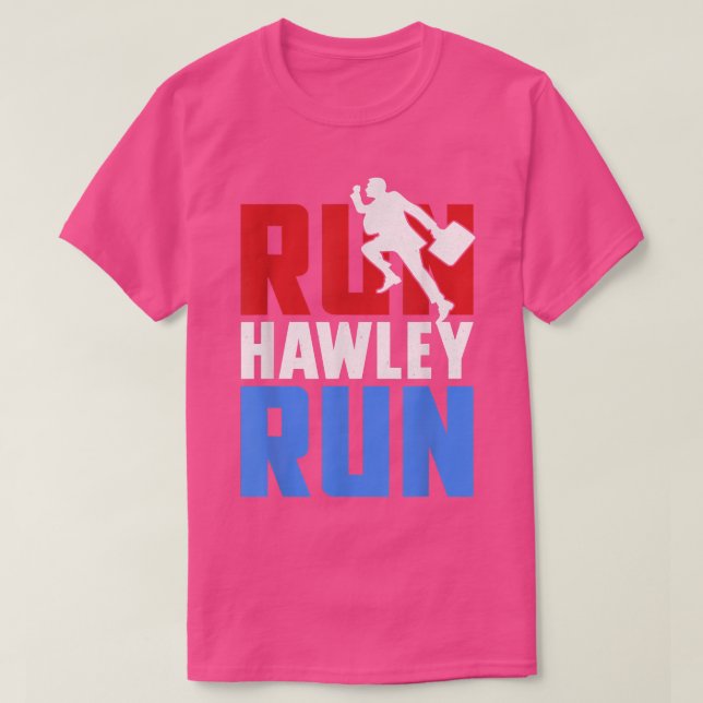 Camiseta Josh Hawley Corre Livre Correndo Engraçado (Frente do Design)