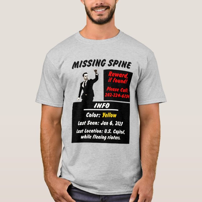 Camiseta Josh Hawley Missing Spine (Frente)