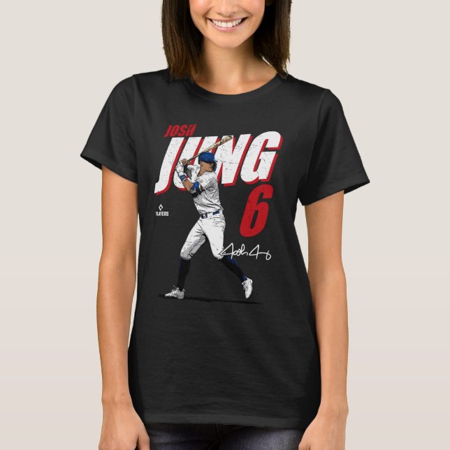 Camiseta Josh Jung Texas Baseball Players MLBJJO3001 (Frente)