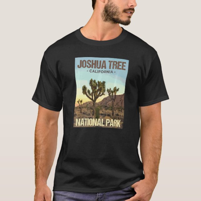 Camiseta Joshua Tree National Park California Poster (Frente)