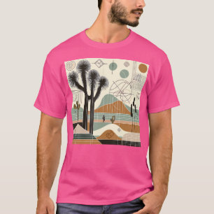 Camiseta Joshua Tree National Park Line Art Vintage Hiking