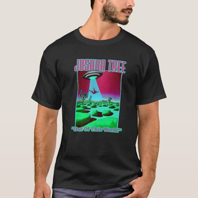 Camiseta Joshua Tree Saindo Deste Mundo Engraçado Abdução D (Frente)